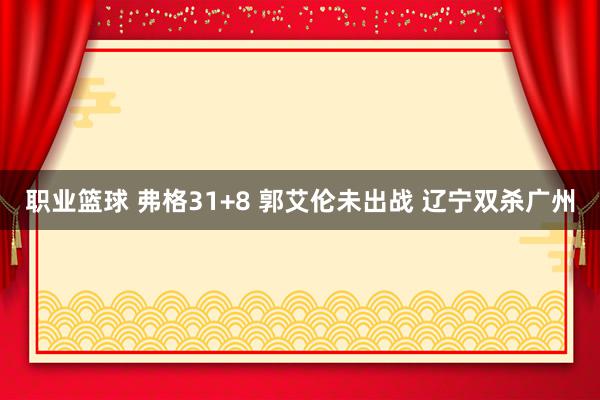 职业篮球 弗格31+8 郭艾伦未出战 辽宁双杀广州